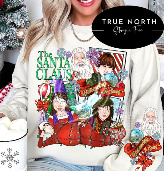 Sweatshirt T-Shirt Hoodie Christmas Santa Clause .