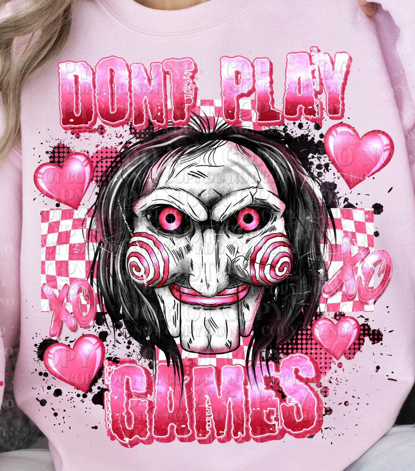 Sweatshirt Or T-Shirt Valentines Don't Play Games Heart Sleeve offered .