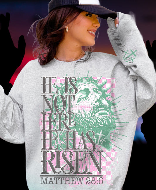 T-Shirt or Sweatshirt Christian Easter - He Has Risen .