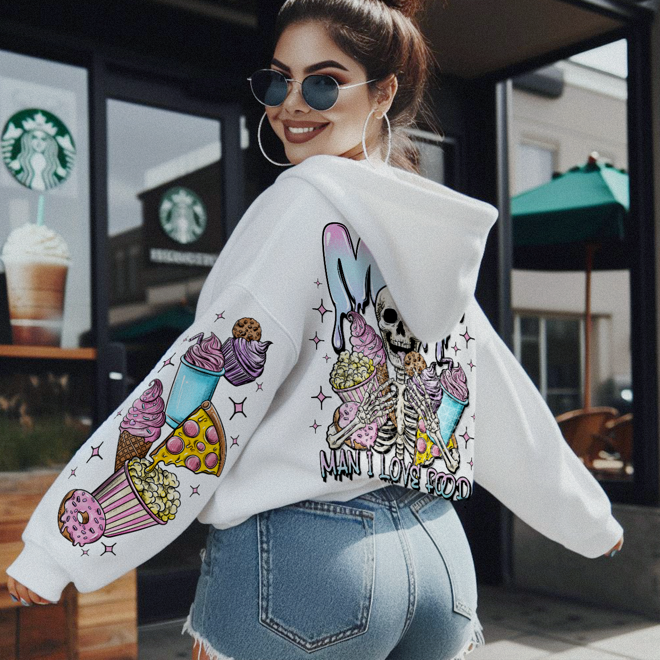 Man I Love Food MILF T-Shirt or Sweatshirt - Multiple Sleeve Options .