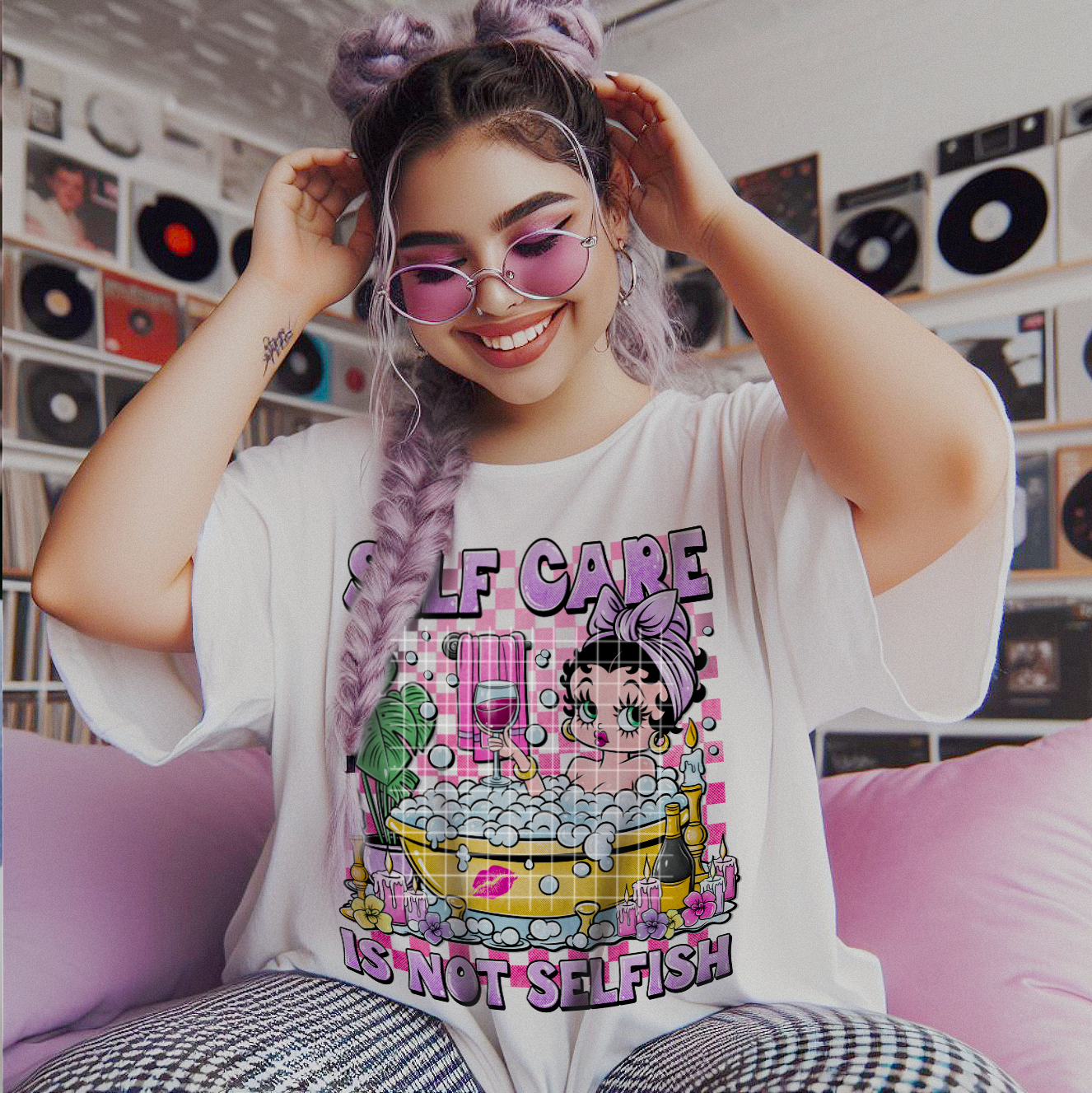 Vintage Betty Boop T-Shirt or Sweatshirt with Sleeve Print - Limited Edition .