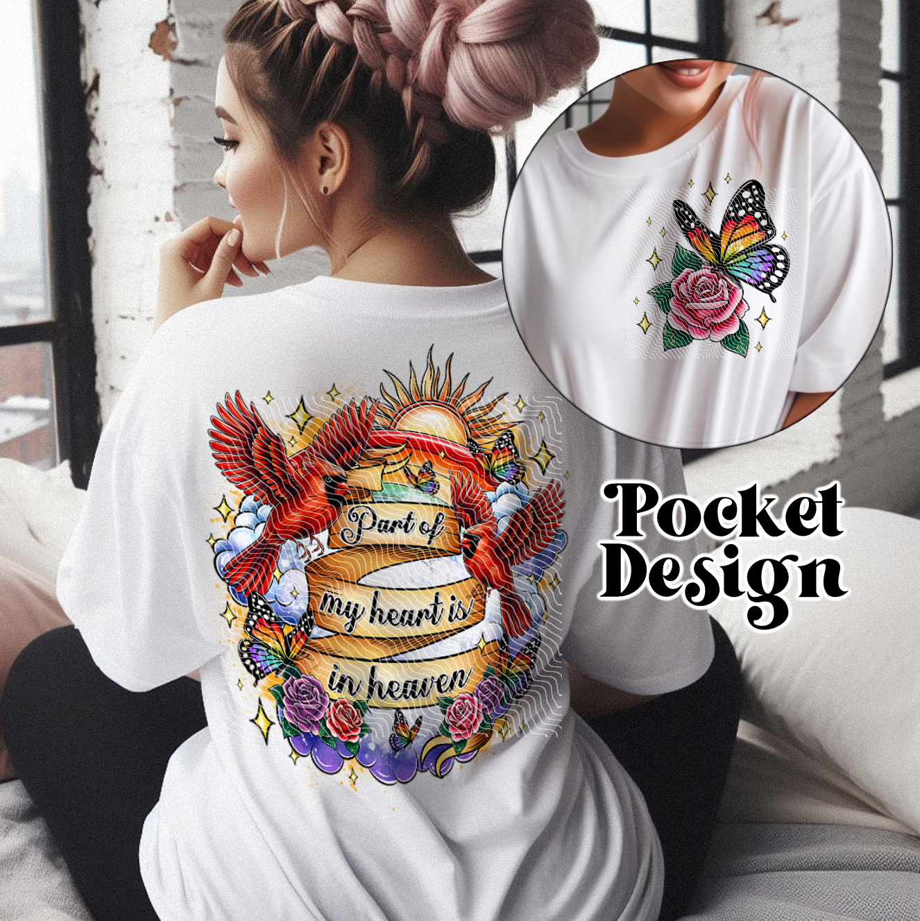 T-Shirt Or Sweatshirt part of My Heart Is In Heaven .