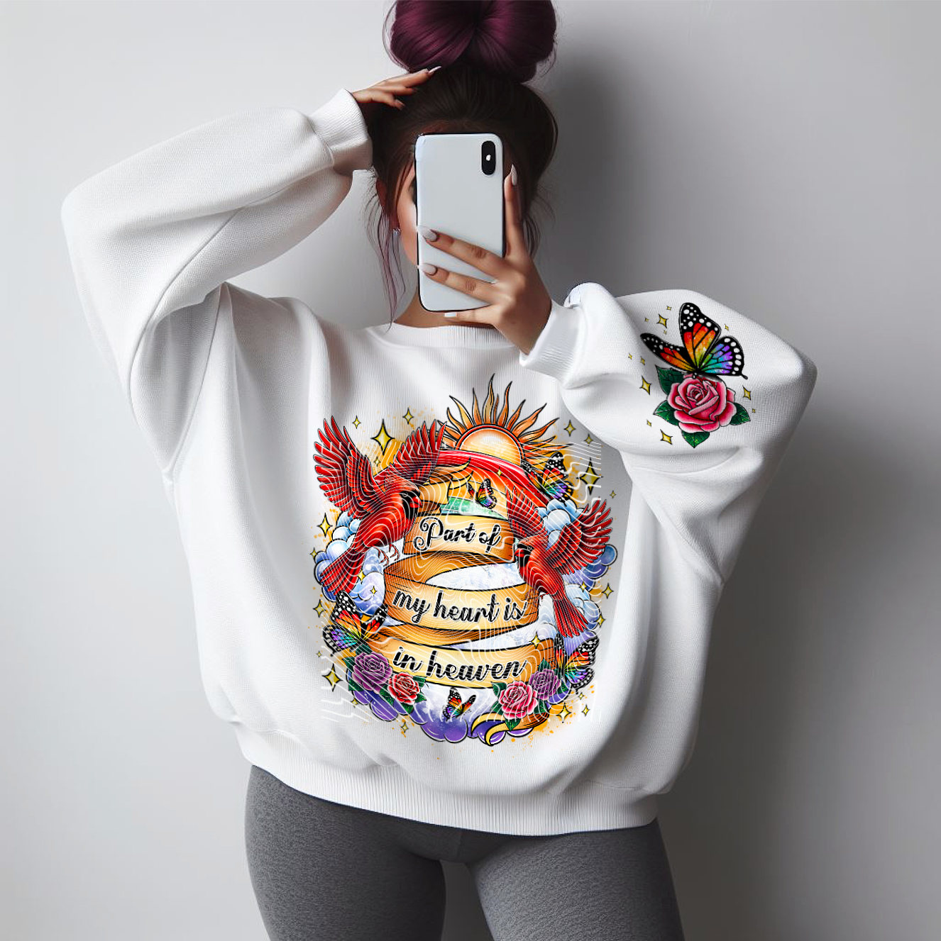 T-Shirt Or Sweatshirt part of My Heart Is In Heaven .