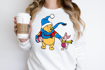 Sweatshirt T-Shirt Hoodies Christmas Pooh and Piglet #2 .