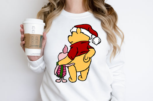 Sweatshirt T-Shirt Hoodies Christmas Pooh and Piglet .