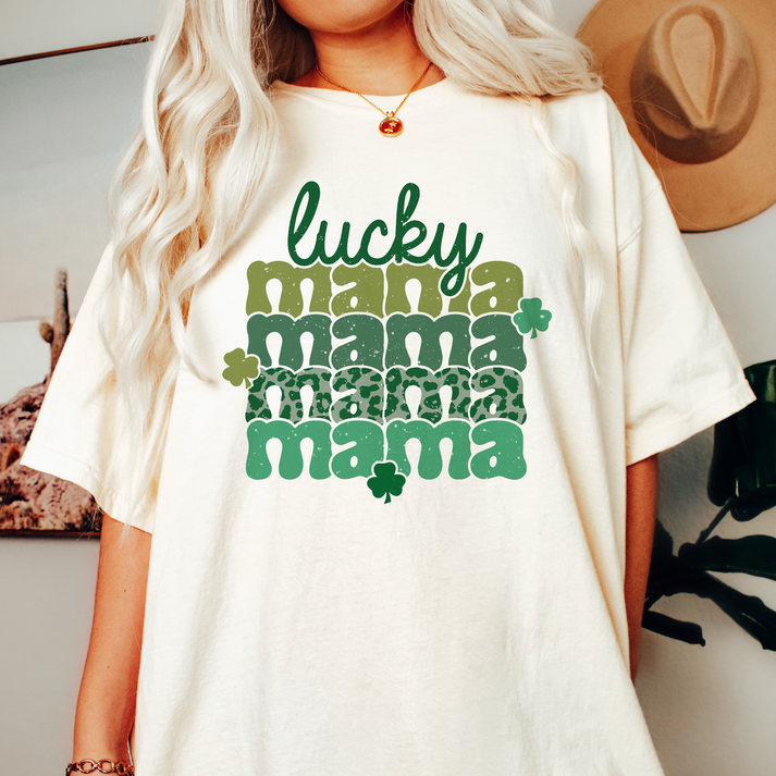 T-Shirt Or Sweatshirt St Patrick's Day Lucky Mama .