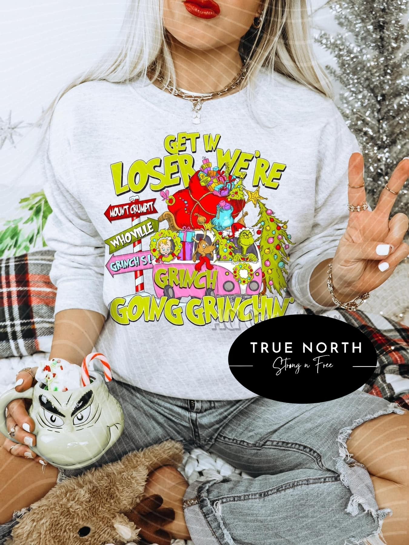 Sweatshirt Or T-Shirt Christmas Grinch Parody #4 Jumbo Print .