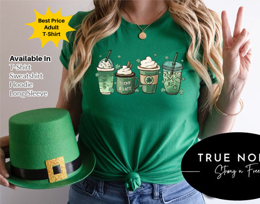 DTF Transfers St. Patrick's Coffee , Lucky latte, St Patrick's Day, Funny St Patrick's Day , Shamrock , St. Patrick's Day Gift