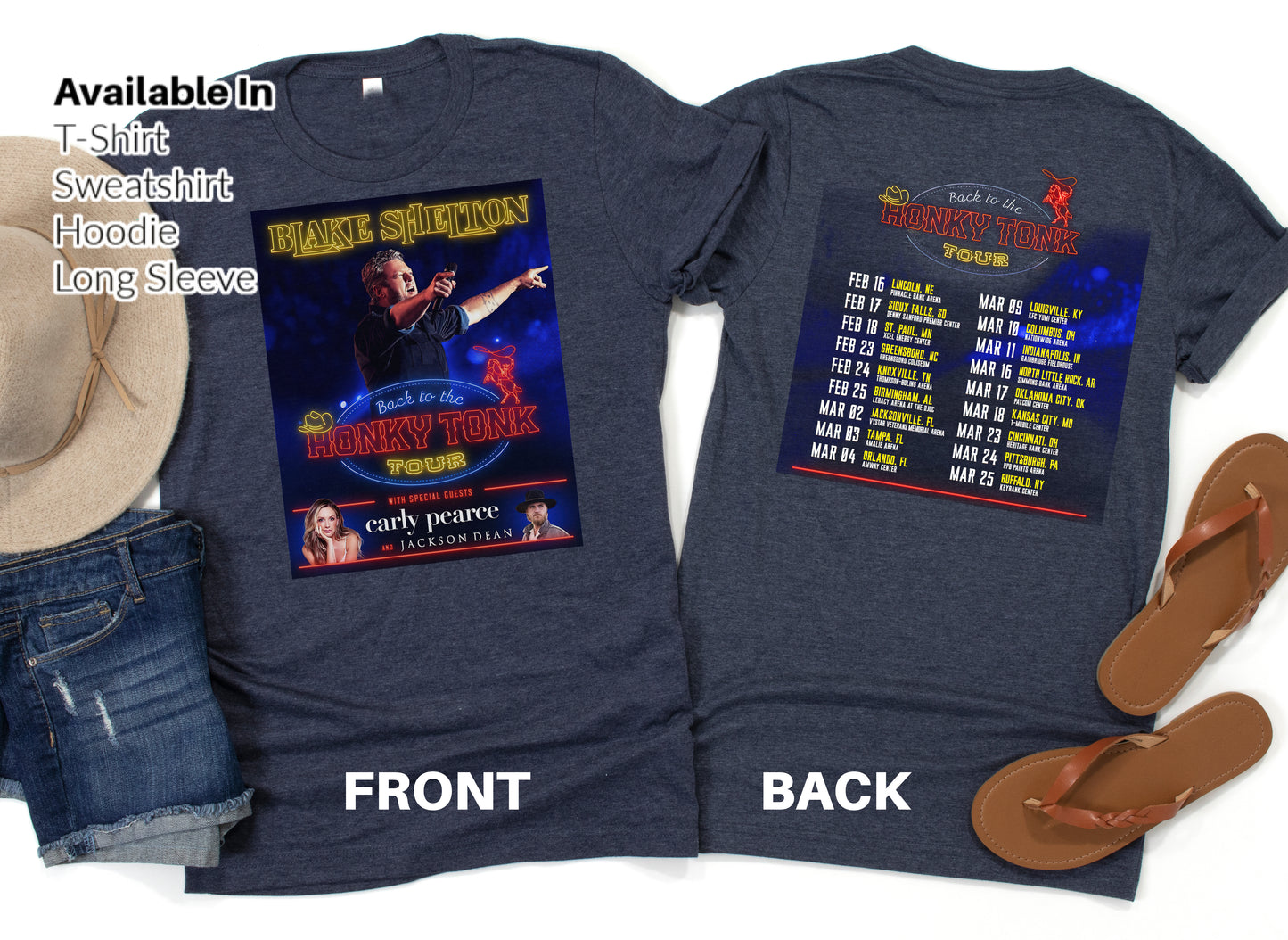 DTF Transfer Blake Shelton / Back and Front