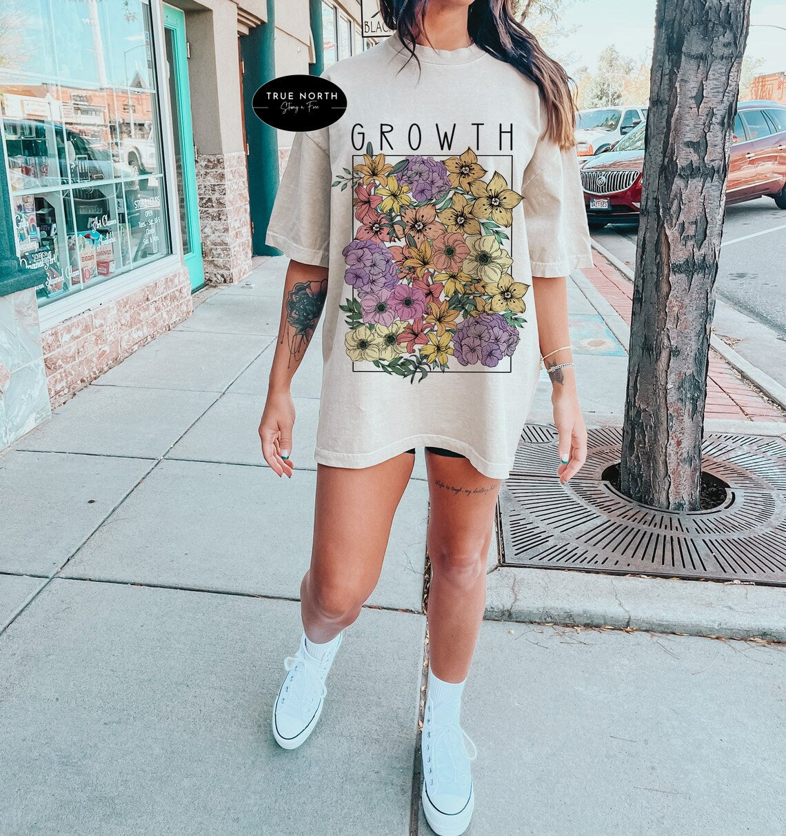 Floral Growth T-Shirt or Sweatshirt - Perfect Summer Fashion for a Bright and Stylish Look .