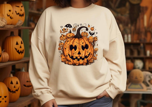 T-Shirt Or Sweatshirt  Halloween Jack-O-Lantern #1 .