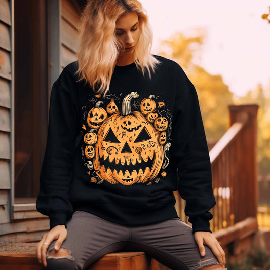 T-Shirt Or Sweatshirt  Halloween Jack-O-Lantern #2 .