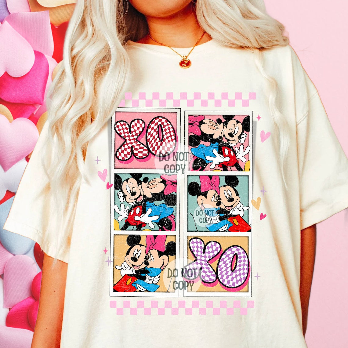 Sweatshirt Or T-Shirt Valentines Mouse Jumbo Print Offered XXOO .