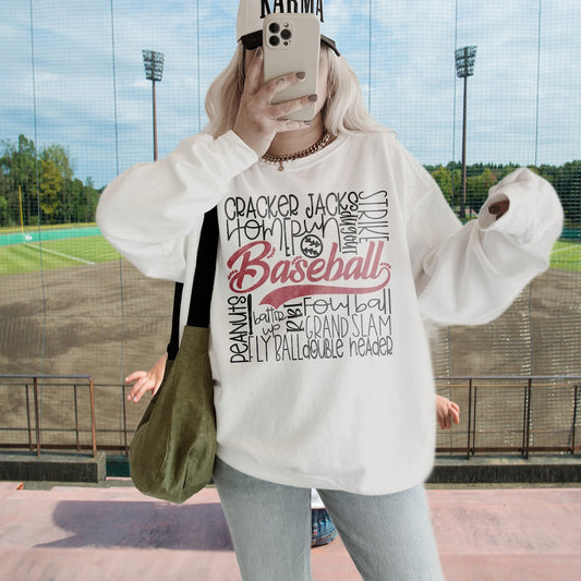Vintage Subway Style Baseball Design T-Shirt or Sweatshirt Perfect for Sports Fans .
