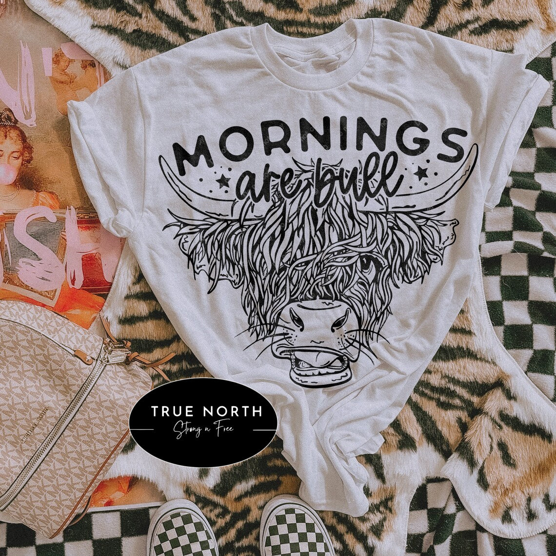 T-Shirt Or Sweatshirt   Western Morning are Bull .