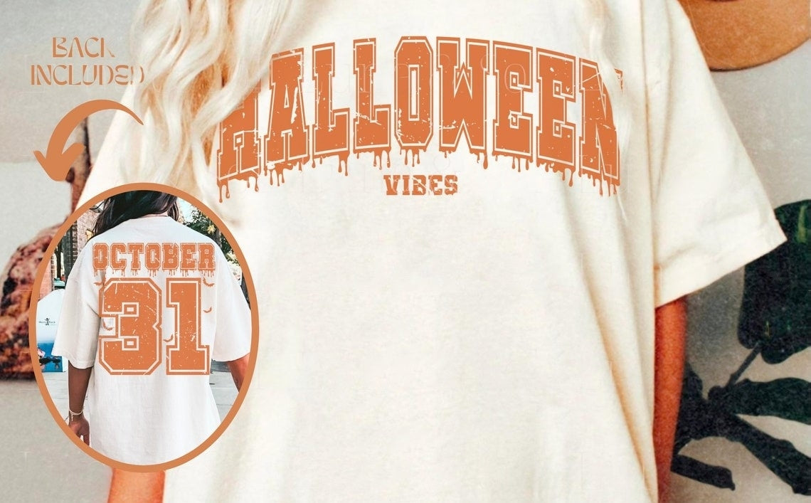T-Shirt Or Sweatshirt  Fall Halloween Fall Autumn Jumbo Print .