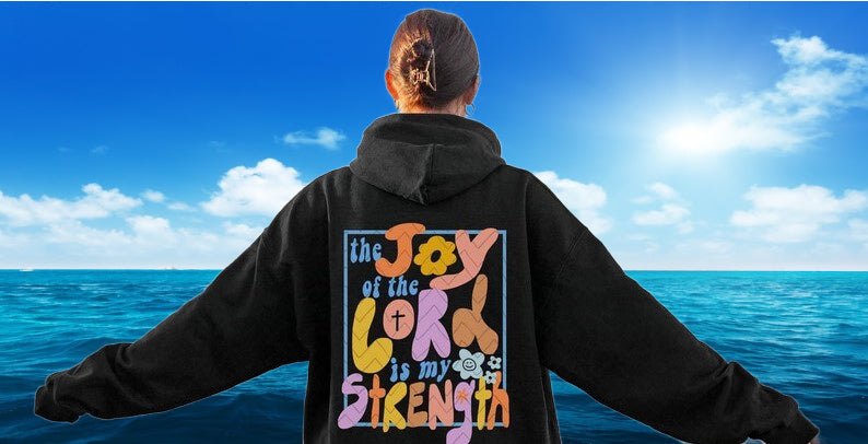 Christian Joy Sweater or T-Shirt - Inspirational Apparel for Men and Women .