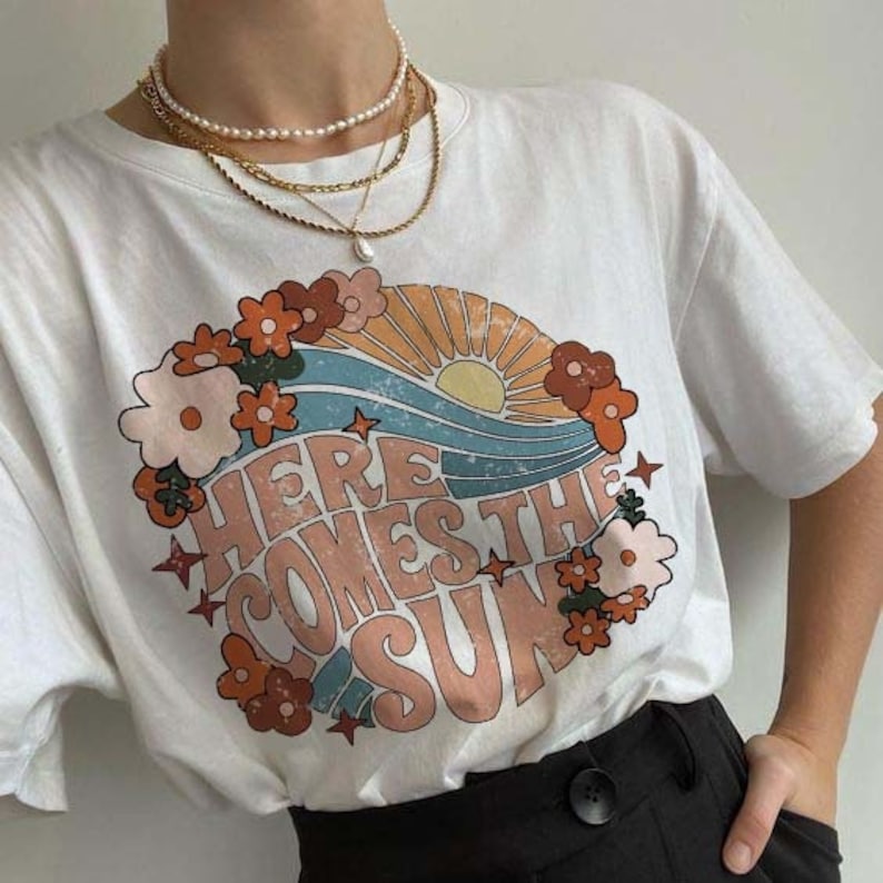 T-Shirt Or Sweatshirt Hoodie Here Comes The SUN -- Summer .
