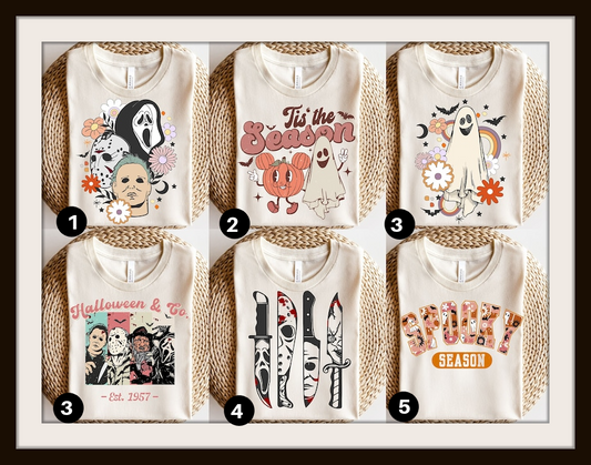 T-Shirt Or Sweatshirt  Fall Theme Halloween Group Of 6 .