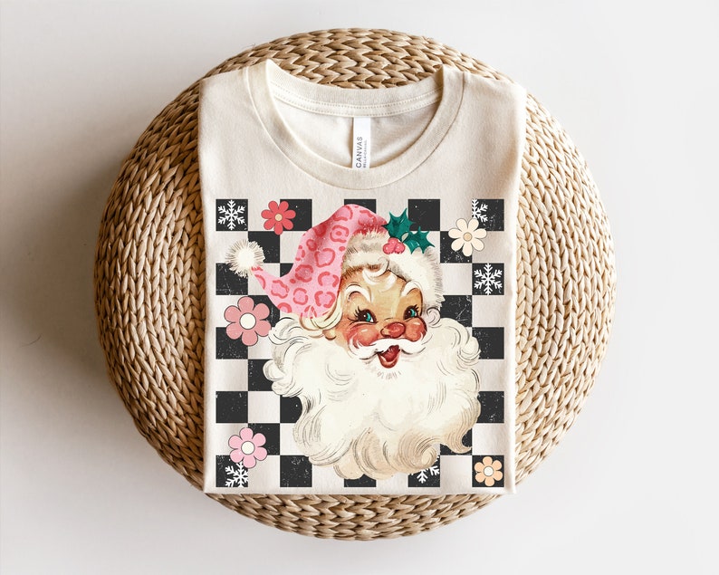 T-Shirt Or Sweatshirt Christmas Santa Vintage style .