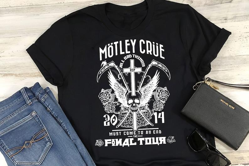 Vintage Motley Crue T-Shirt or Sweatshirt - Retro Merchandise .