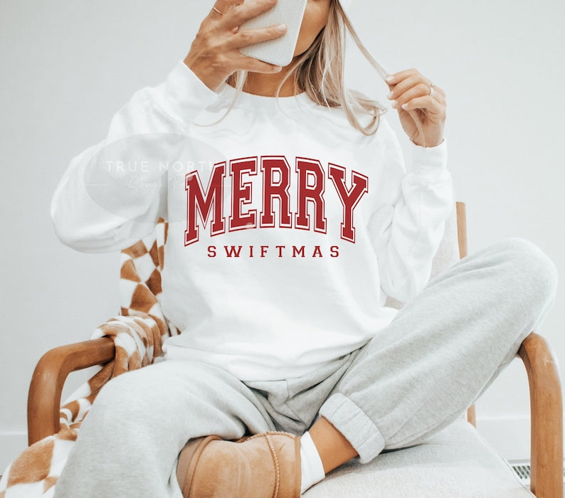 Sweatshirt T-Shirt Hoodies Christmas Merry Swiftmas
