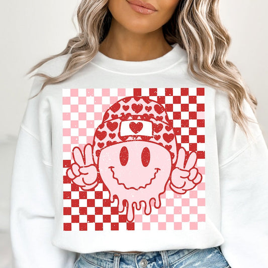 Valentines Day Smile Sweatshirt or T-Shirt - Fun  Cozy Apparel for Your Loved One .