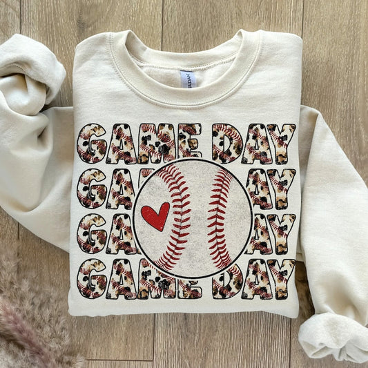 T-Shirt Sweatshirt  Baseball Game Day .