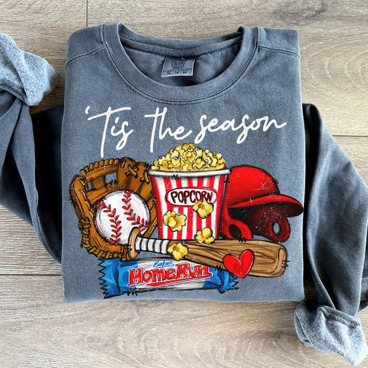 Baseball Season T-Shirt or Sweatshirt Perfect for Game Days and Casual Wear .