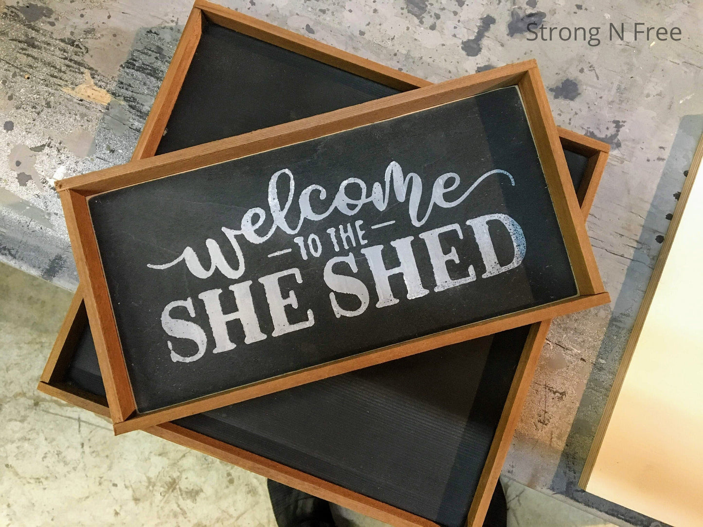 6" x 12" She Shed, Farmhouse Wooden Sign, Newlywed Gift, Valentine Gift, Wedding Wooden Art, Wood Sign for Wall, Decorative Sign