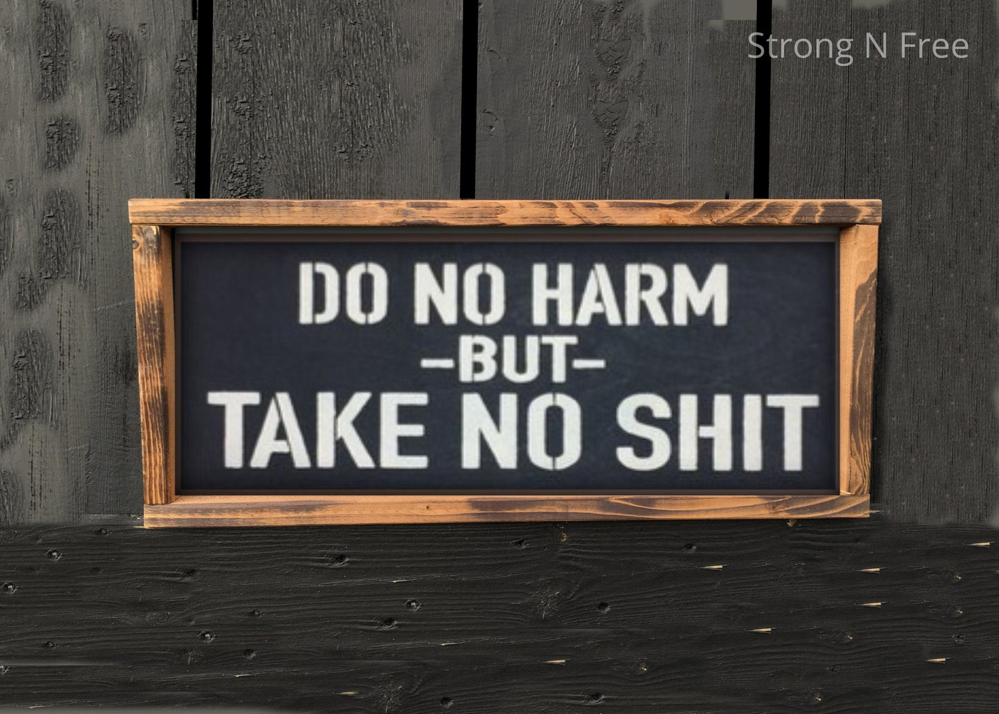6" x 12" | Do No Harm But Take No Shit | wooden sign | handmade | Wedding Gift | wedding gift| rustic wooden sign|farmhouse decor