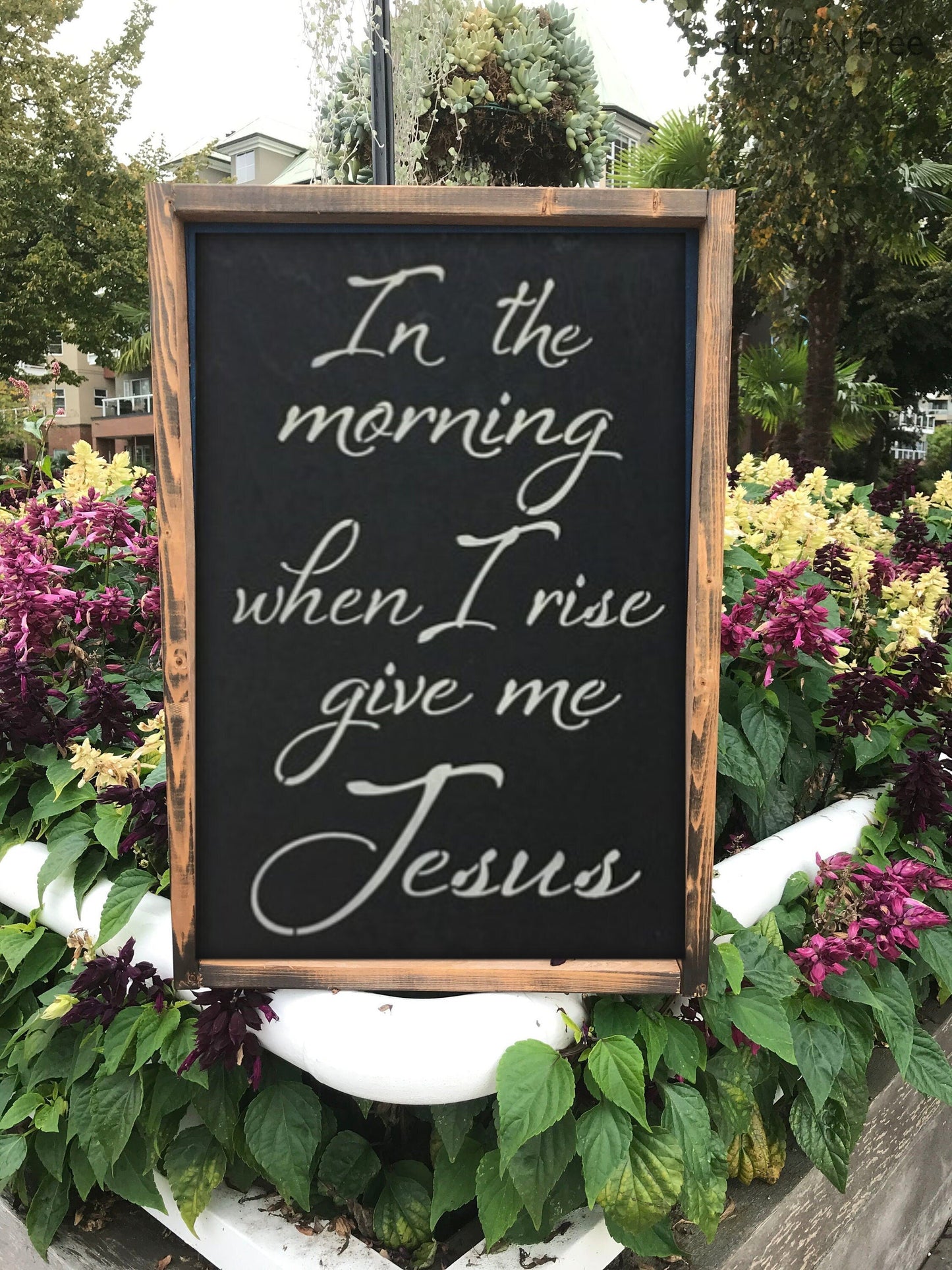 12" x 18 | In The Morning When I Rise Give Me Jesus | wooden sign | wedding gift | rustic wooden sign | farmhouse decor