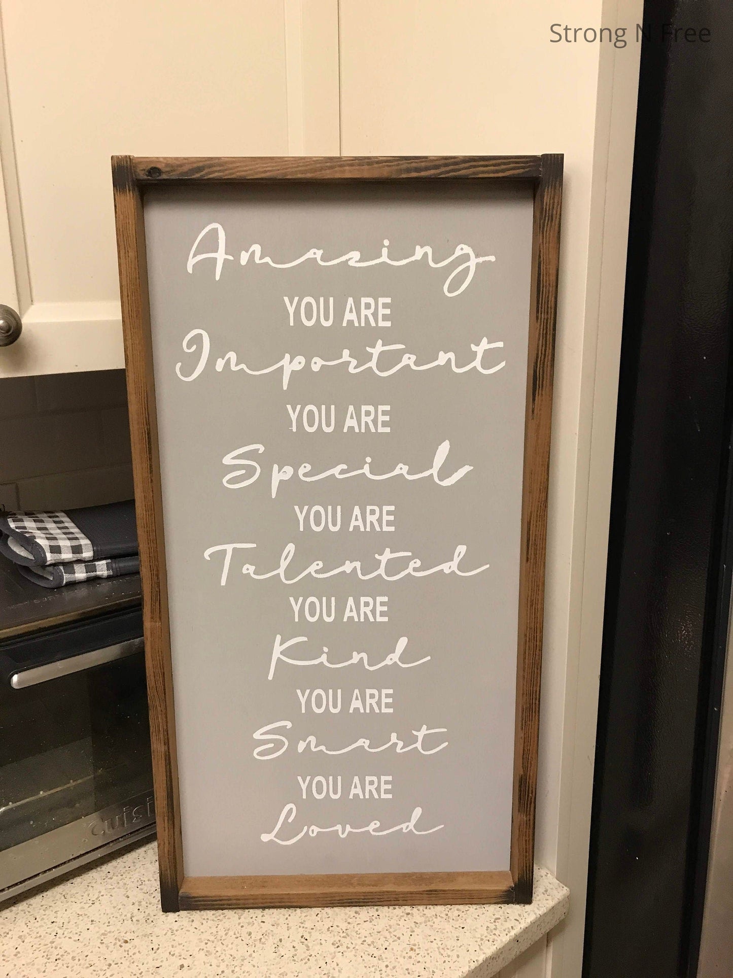 You Are Amazing | You Are Important | You are Talented | You Are Loved | rustic wooden sign | farmhouse decor