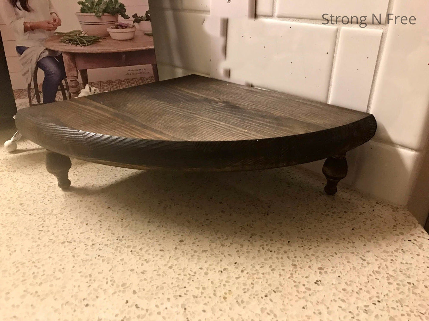 BIG Corner Wood Riser Stand for Rae Dunn. Farmhouse riser, Farmhouse stand, Kitchen stand riser, Counter stand, Canister riser, Corner Stand