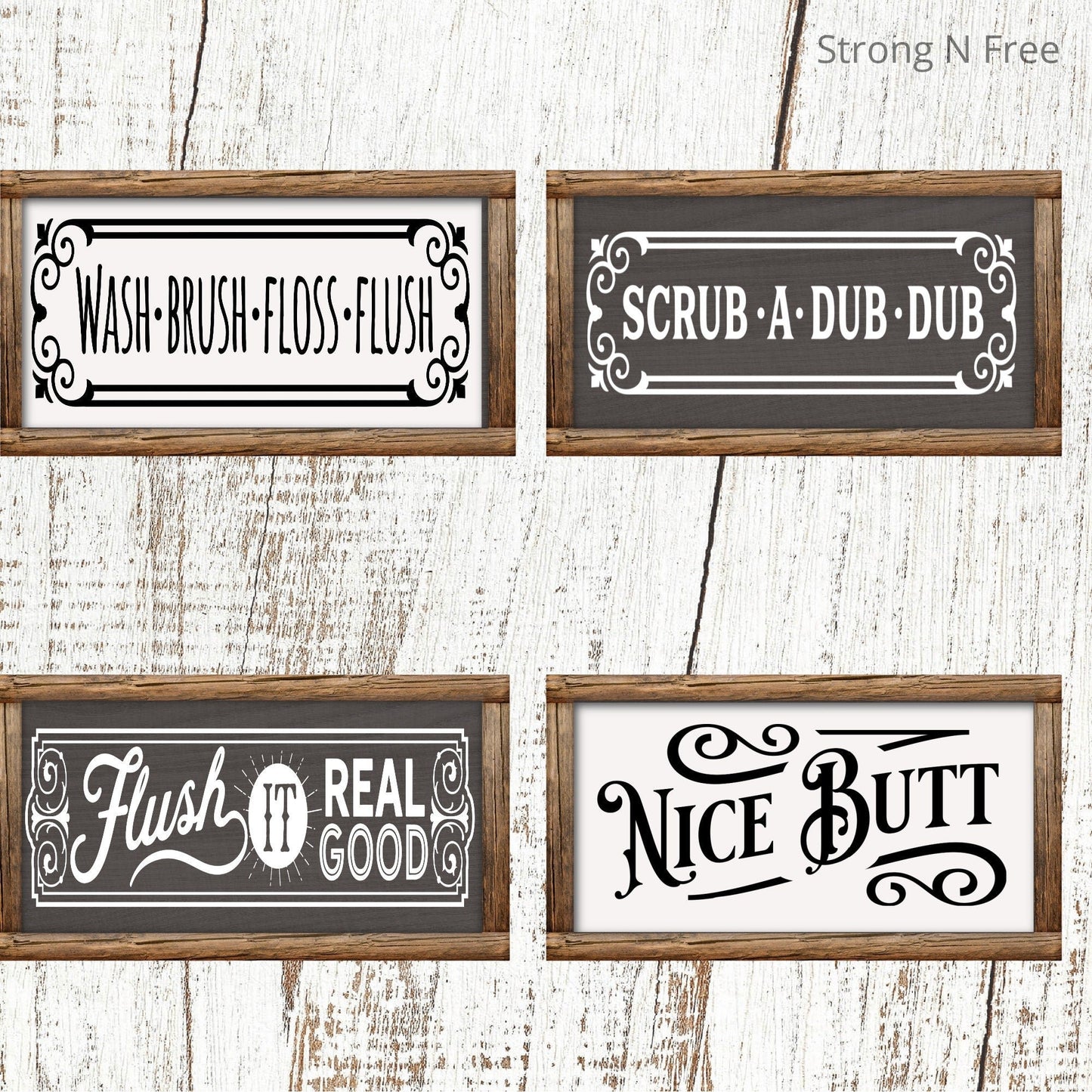 Bathroom Signs | Funny Bathroom Series | Bathroom Decor