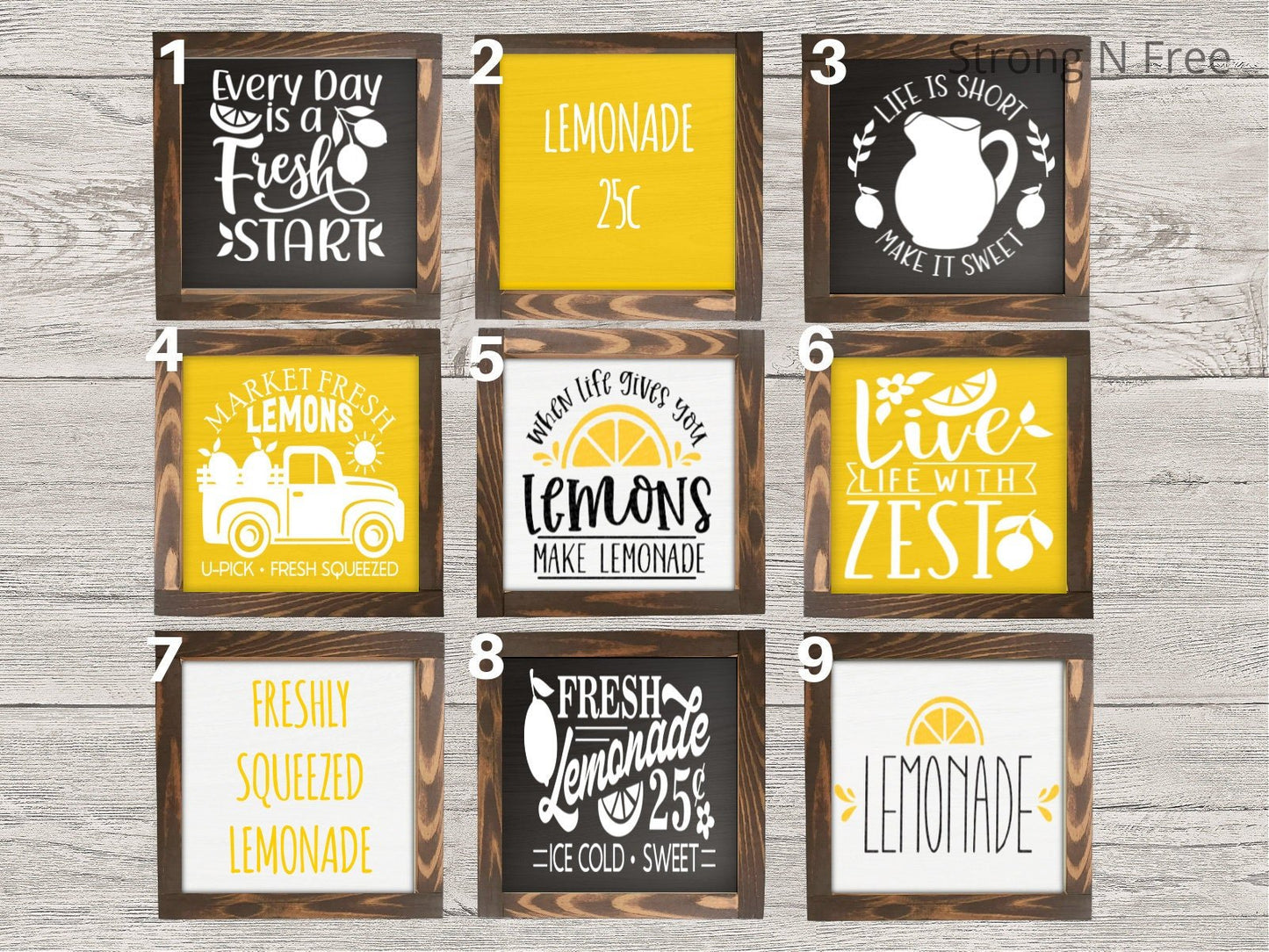 Lemonade Signs | Tiered Tray Decor | Freshly Squeezed | Lemon Zest | Market Fresh Lemonade