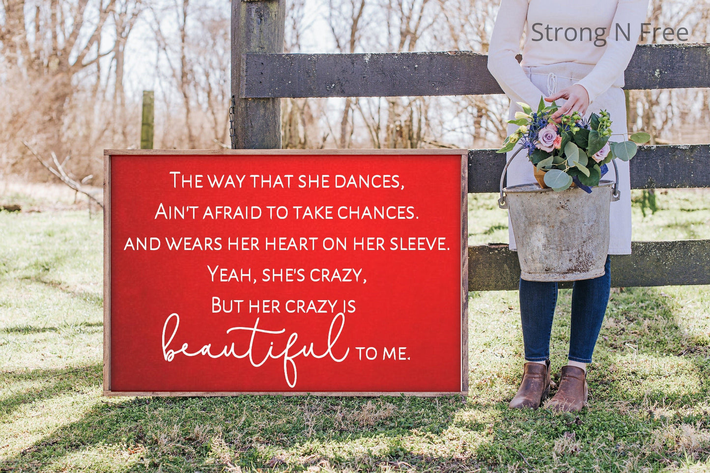 Your Crazy's Beautiful to Me, rustic farmhouse sign , country wood signs, home decor, gift for her