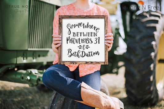 Yellowstone sign, Beth Dutton sign, Yellowstone decor, farmhouse sign, framed sign, tiered tray decor