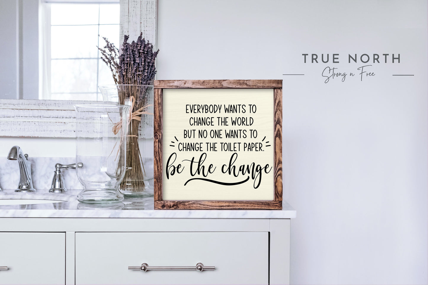 Be The Change Bathroom Sign, Bathroom Decor, Funny Bathroom Sign, Funny Bathroom Art, Bathroom Wall Art, Funny Bathroom Decor, Toilet Paper
