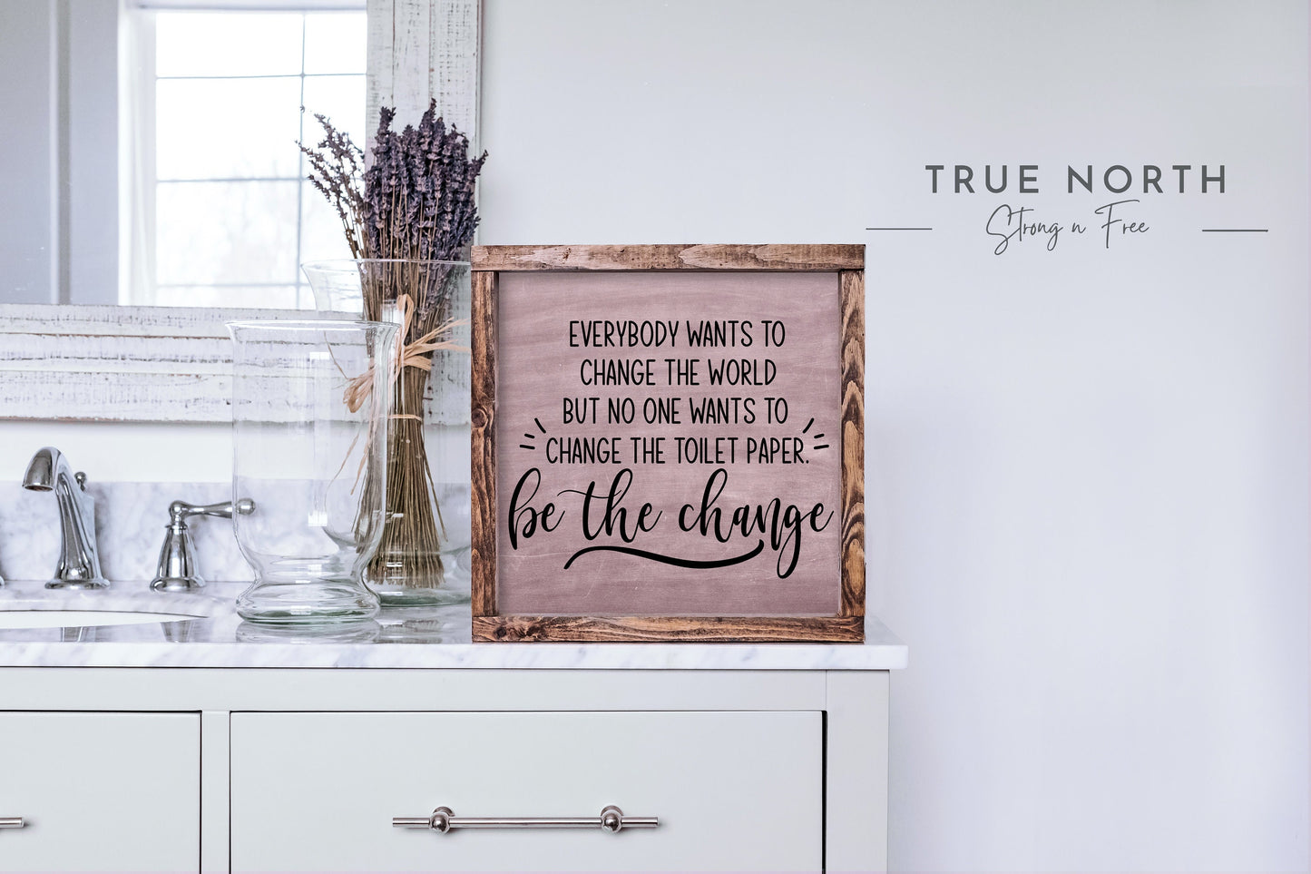 Be The Change Bathroom Sign, Bathroom Decor, Funny Bathroom Sign, Funny Bathroom Art, Bathroom Wall Art, Funny Bathroom Decor, Toilet Paper