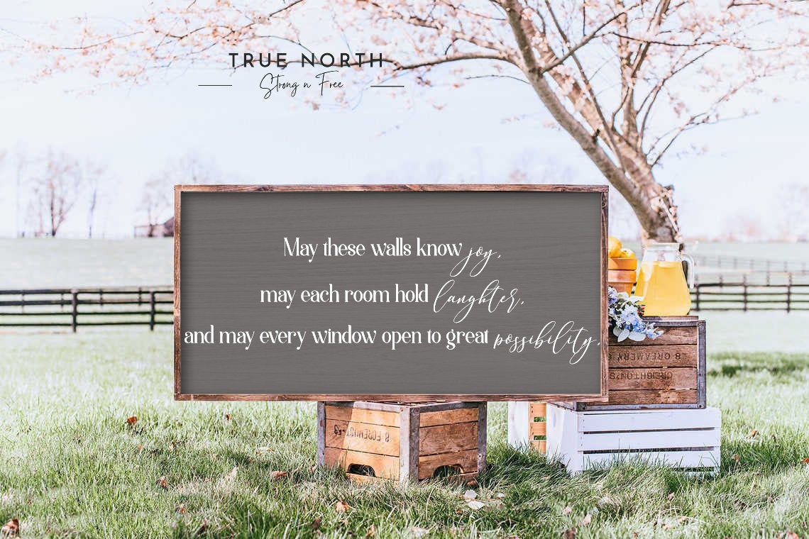 Scripture Sign - May the Lord bless you and keep you - Wall Decor - Farmhouse Wall Decor - Numbers 6:24-26 - Bless this home - Wooden Signs