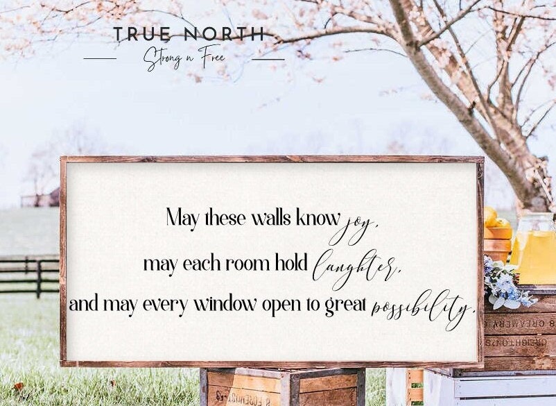 Scripture Sign - May the Lord bless you and keep you - Wall Decor - Farmhouse Wall Decor - Numbers 6:24-26 - Bless this home - Wooden Signs