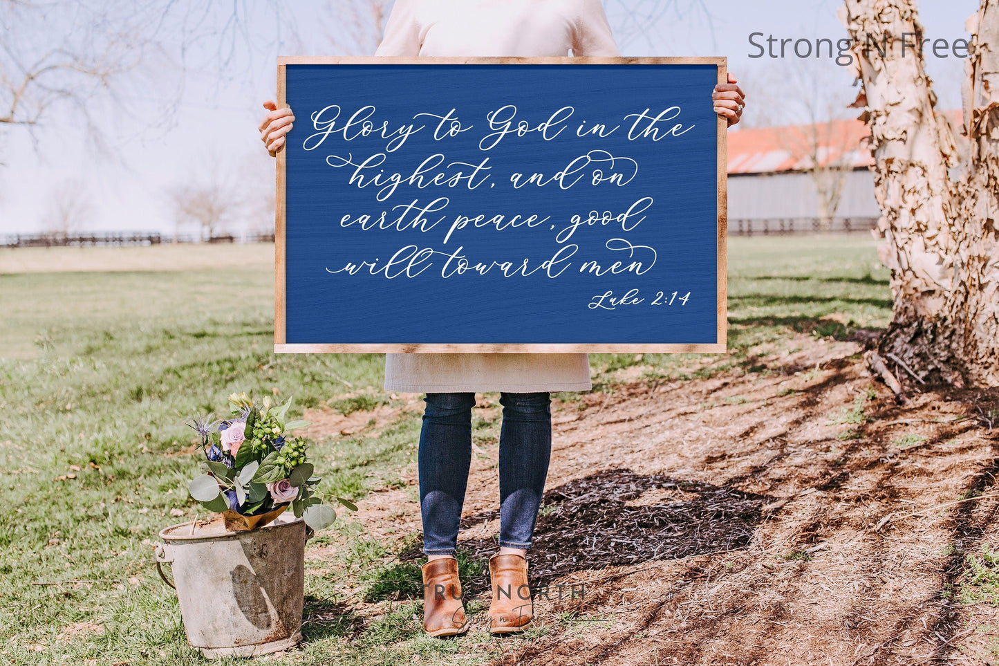 Wood Framed Sign - Glory To God , rustic home decor, gallery wall, housewarming gift, framed decor, farmhouse style, wall decor