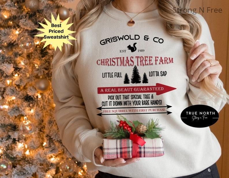 Vintage Griswold Christmas Sweatshirt, Griswold's Tree Farm Sweatshirt, Christmas Sweatshirt, Christmas Sweater, Christmas Vacation
