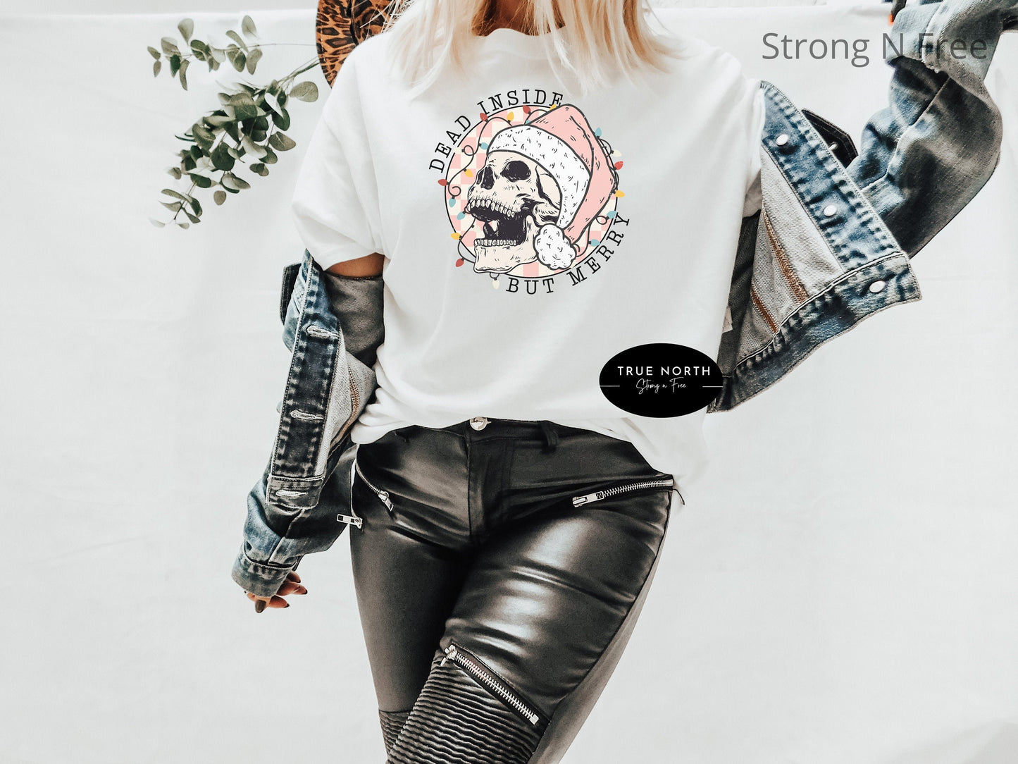 DTF Transfer Dead Inside Skeleton Christmas Sweatshirt, Sarcastic Christmas Coffee Shirt Merry Christmas Shirt Coffee Lover Christmas Gift Fall Sweater