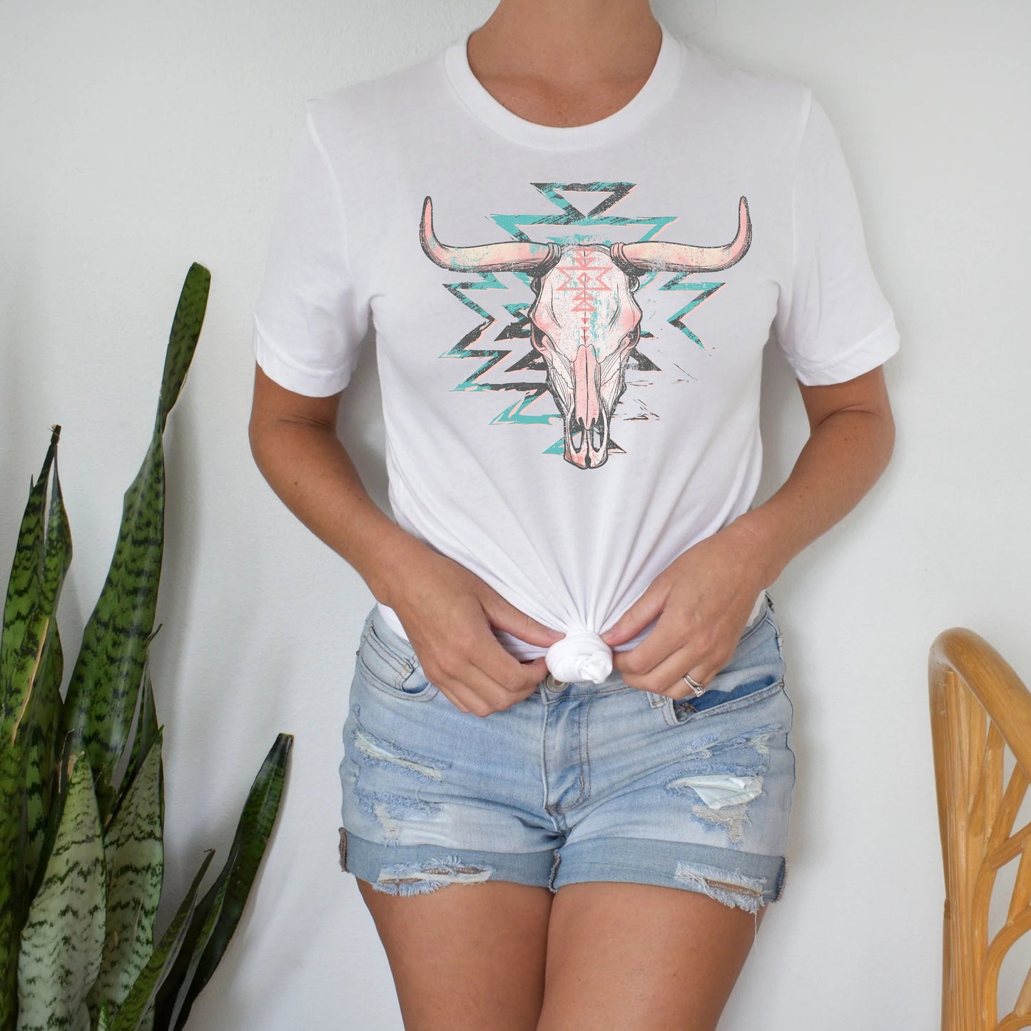 Cow Skull Shirt, Western Aztec Bull Skull Shirt, Boho Cow Skull, Western Gift, Cowgirl Shirt, Southern Tee, Rodeo T-shirt, Country Shirt