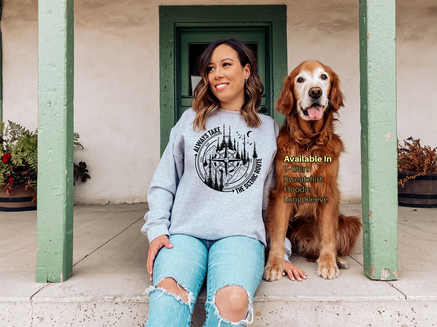Always Take The Scenic Route Shirt, Outdoor Shirt, Camping Tee, Nature Shirt, Adventure Shirt, Hiking Shirt, Road Trip Shirt, Mountains Tee