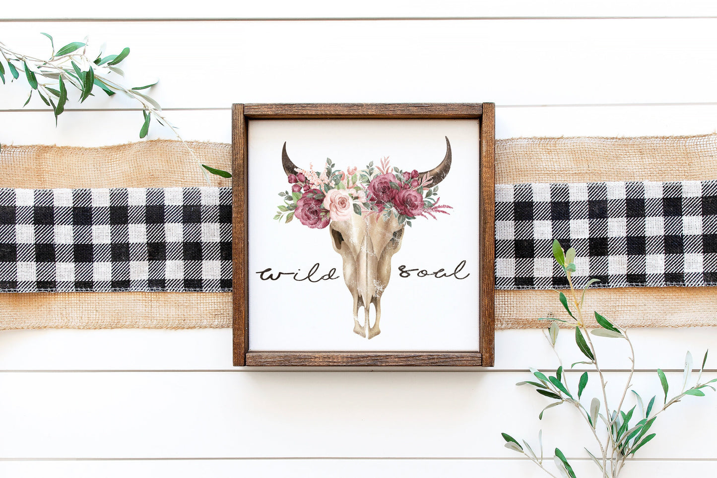 13" Framed Aztec wild soul sign / boho decor / boho art / nursery decor / boho wall art / Rustic Style