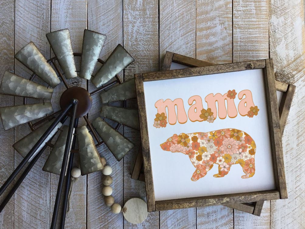 Retro Mama sign -Mom sign - Motherhood Sign Mama Sign - Mom Sign Mama Sign Mom Sign Mom Gift