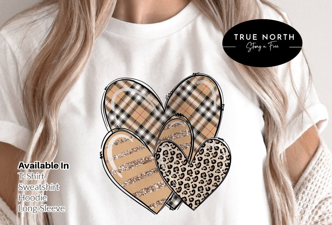 DTF Transfer Heart Cute Heart Valentines For Woman Double Heart Love Heart Cute Love Love Gift For Her